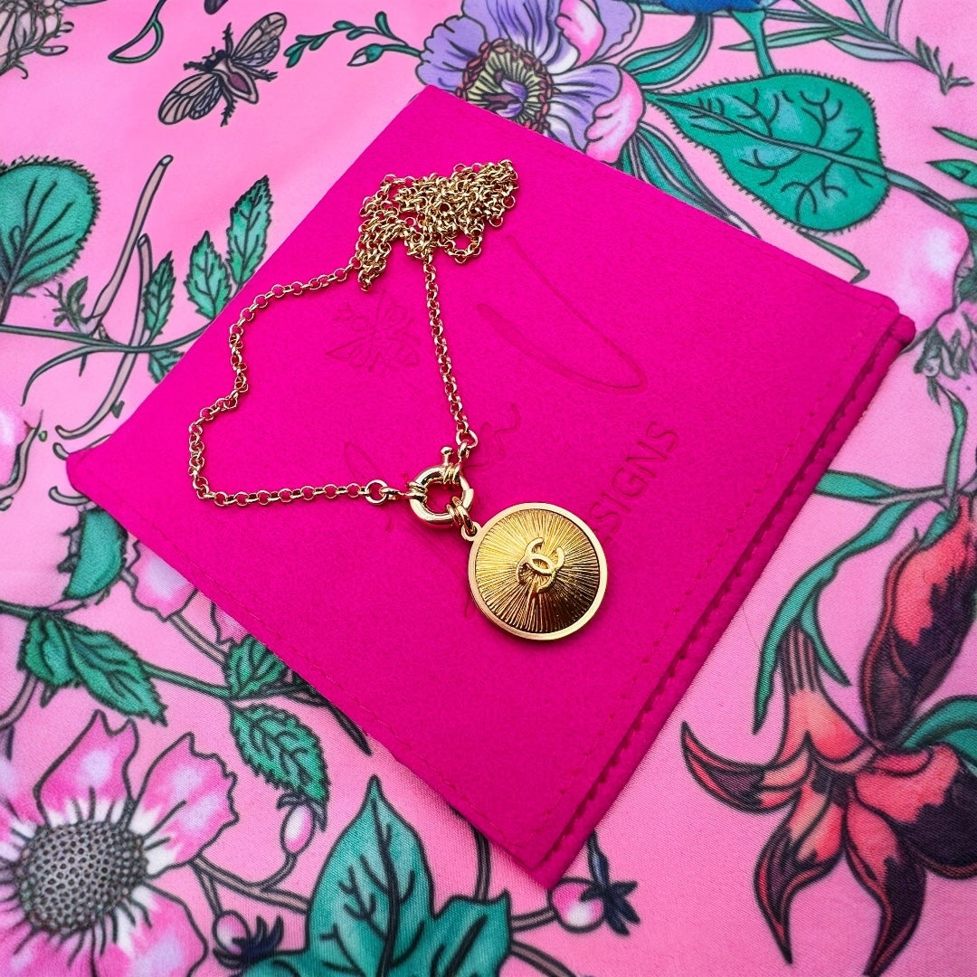 Repurposed CC Starburst Gold Charm Necklace