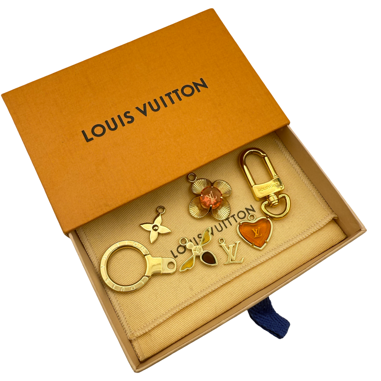 Repurposed LV Large Amber Flower Necklace