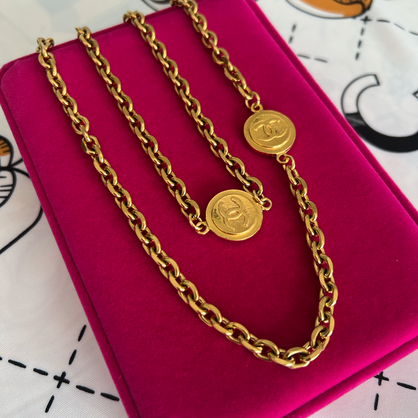 Repurposed CC Double Sided Coin Necklace