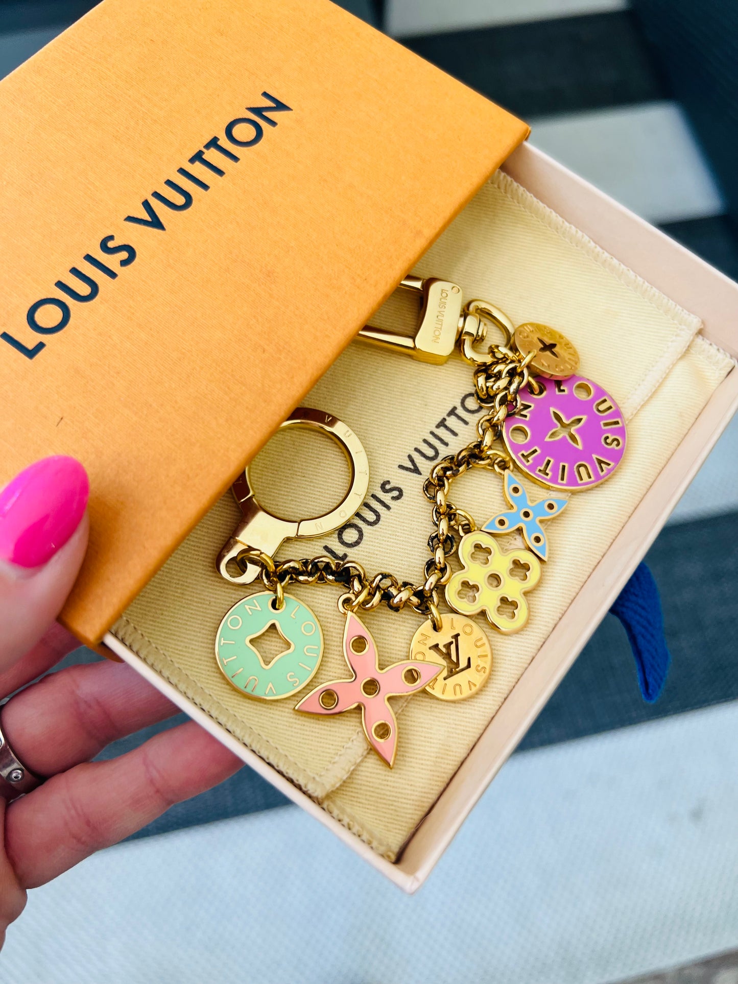 Repurposed LV Double Sided Necklace