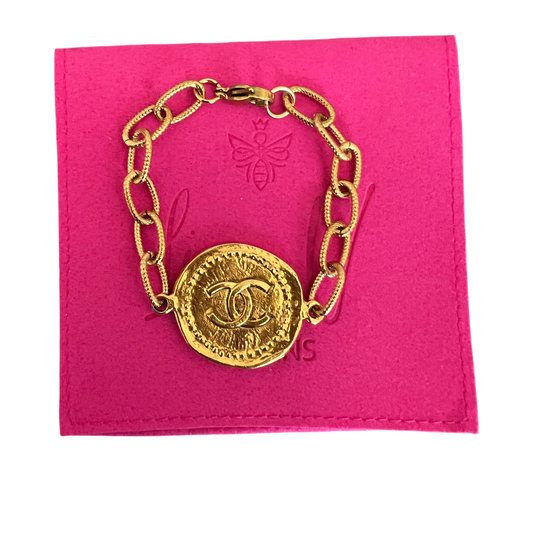 Repurposed CC Coin Gold Bracelet