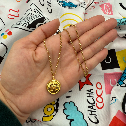 Repurposed CC Gold Charm Necklace