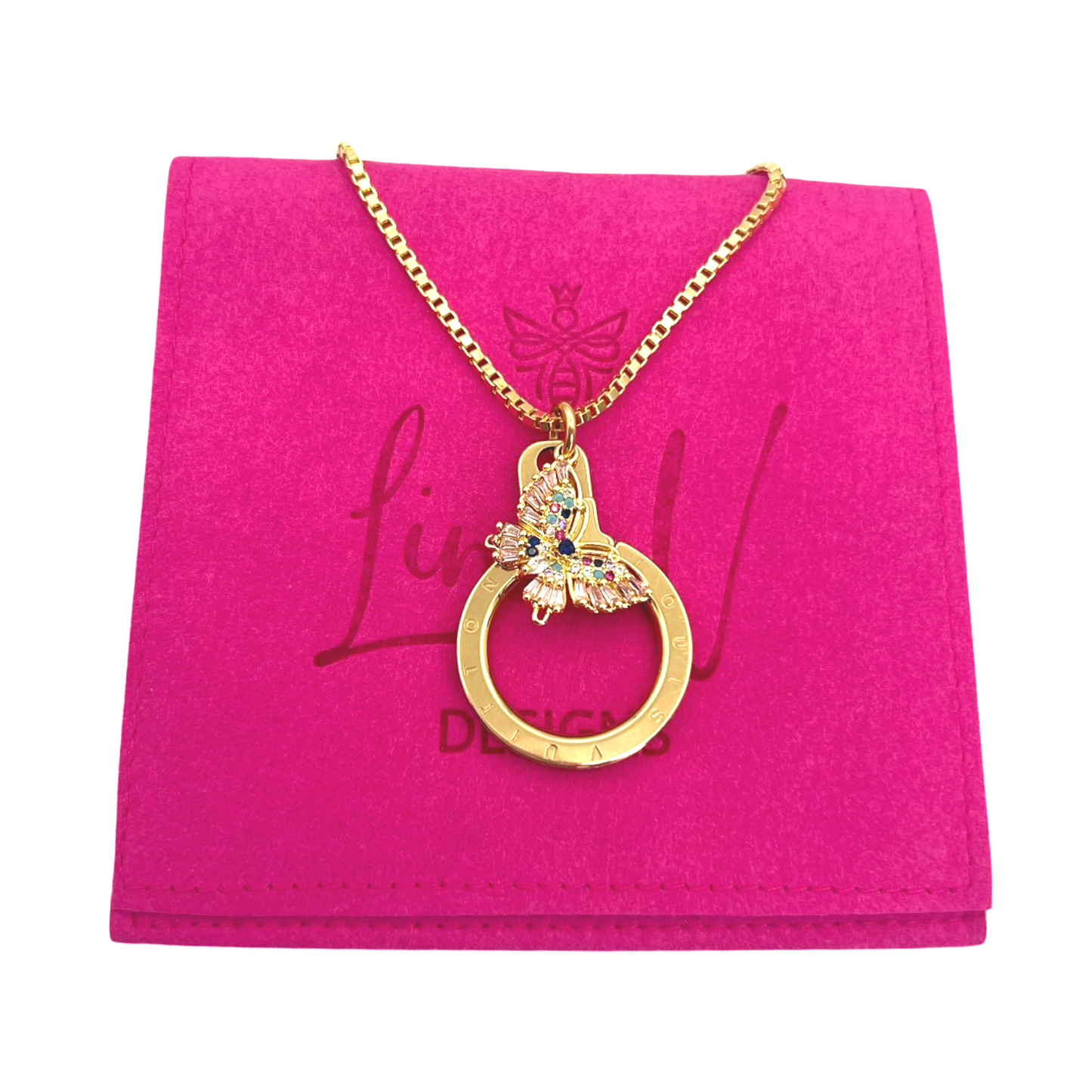 Repurposed LV Ring Necklace