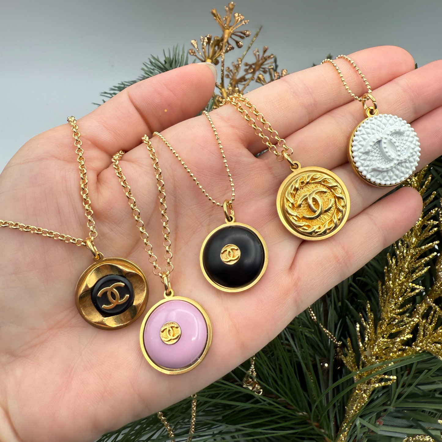 Repurposed CC White Charm Necklace