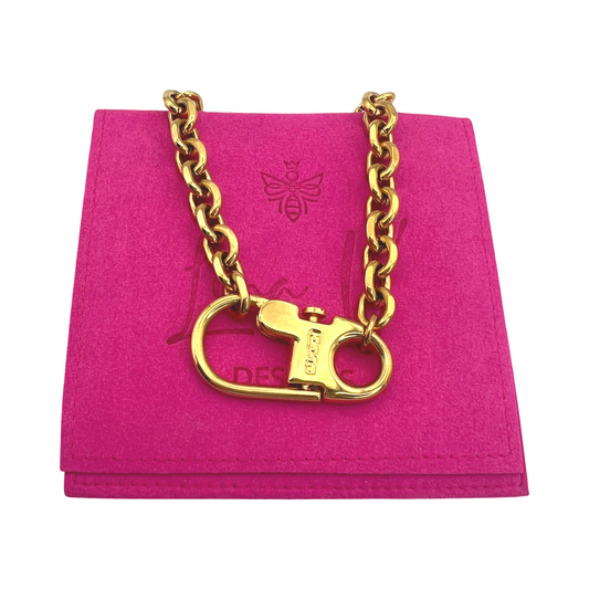 Repurposed Large GG Clasp Choker
