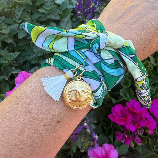 Repurposed CC Charm Silk Wrap