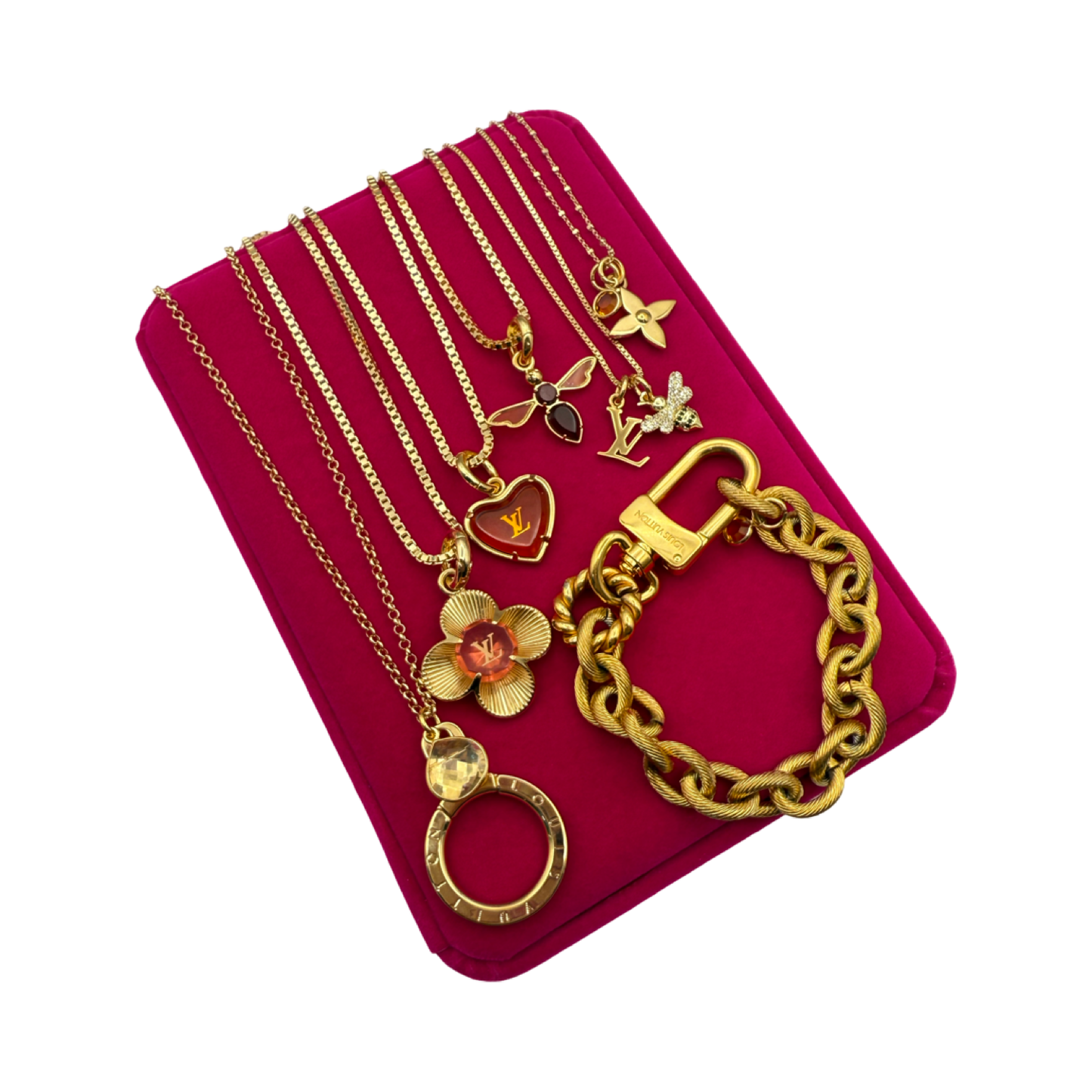 Repurposed Amber Heart Necklace