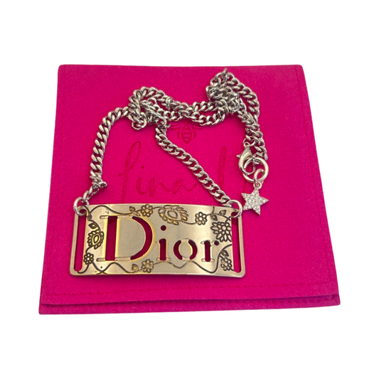 Repurposed CD Tag Necklace