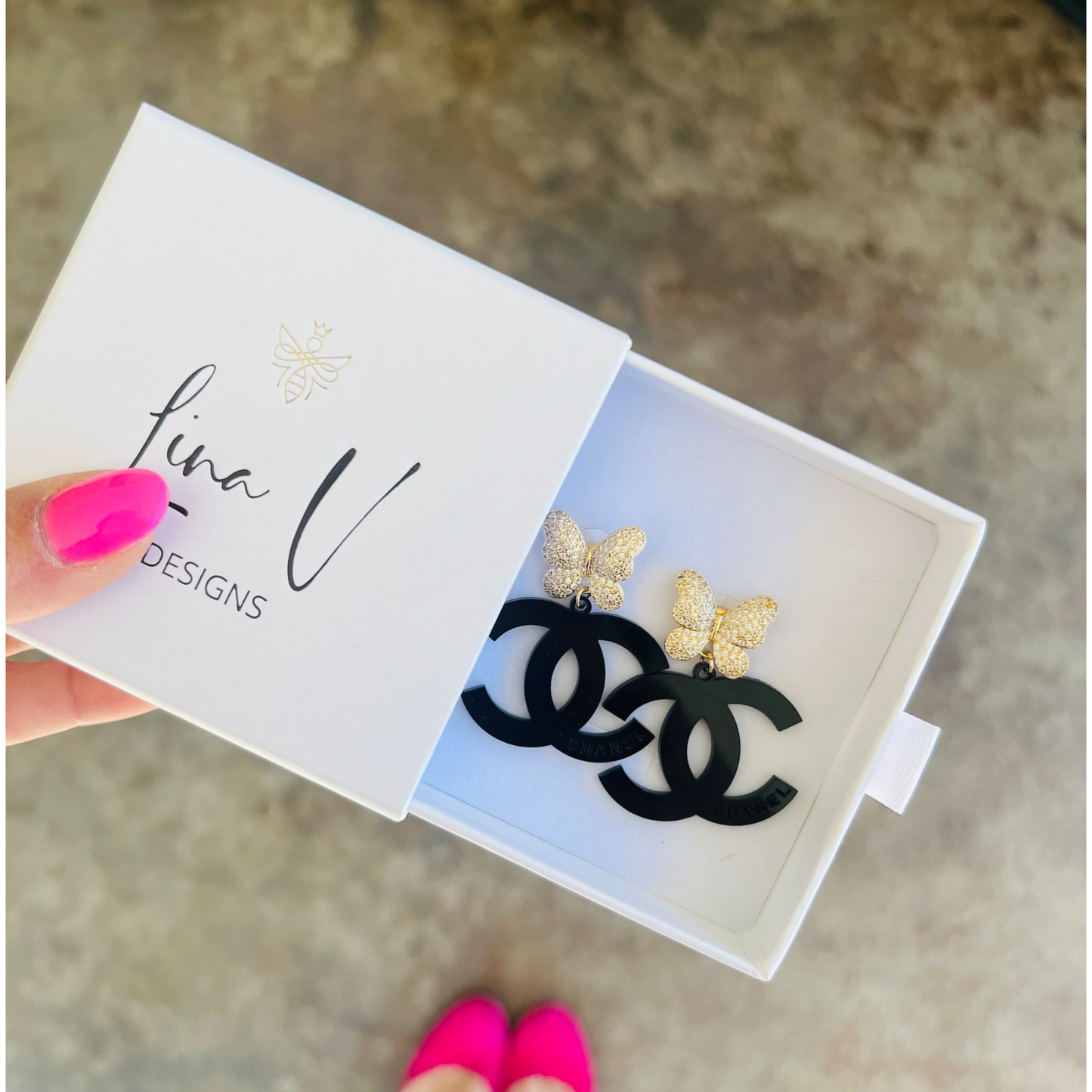 Repurposed CC Butterfly Earrings