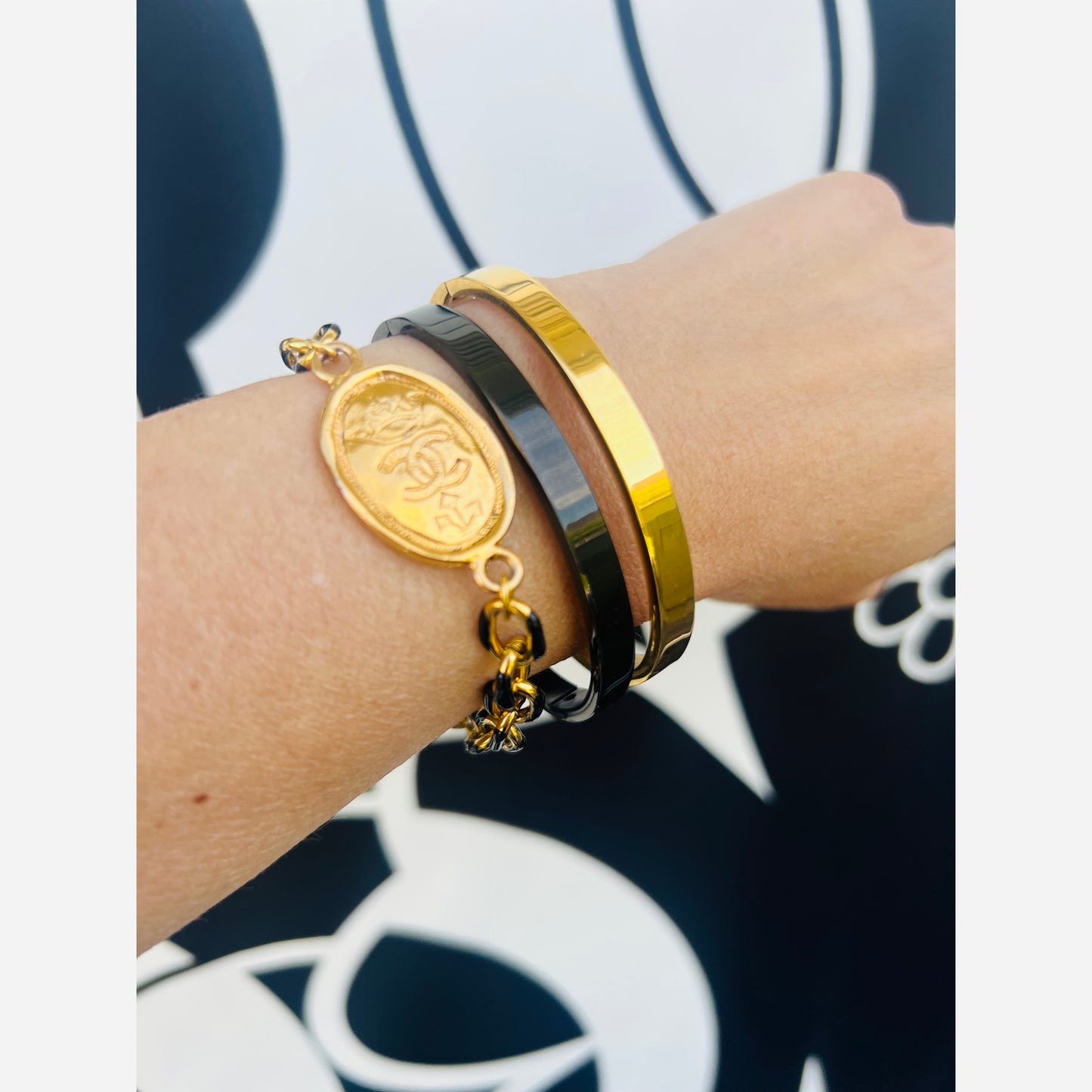 Repurposed CC Pink Crown Bracelet