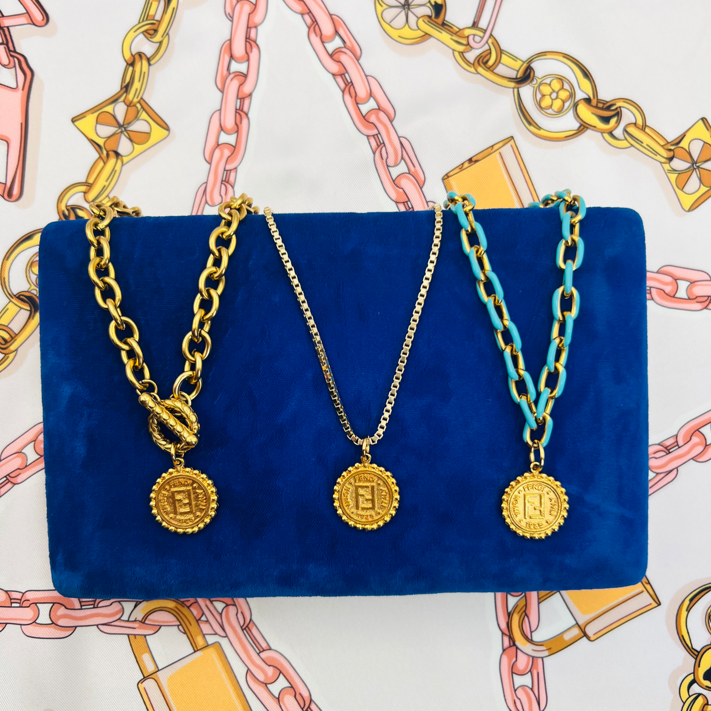 Vintage FD Janus Coin Necklace