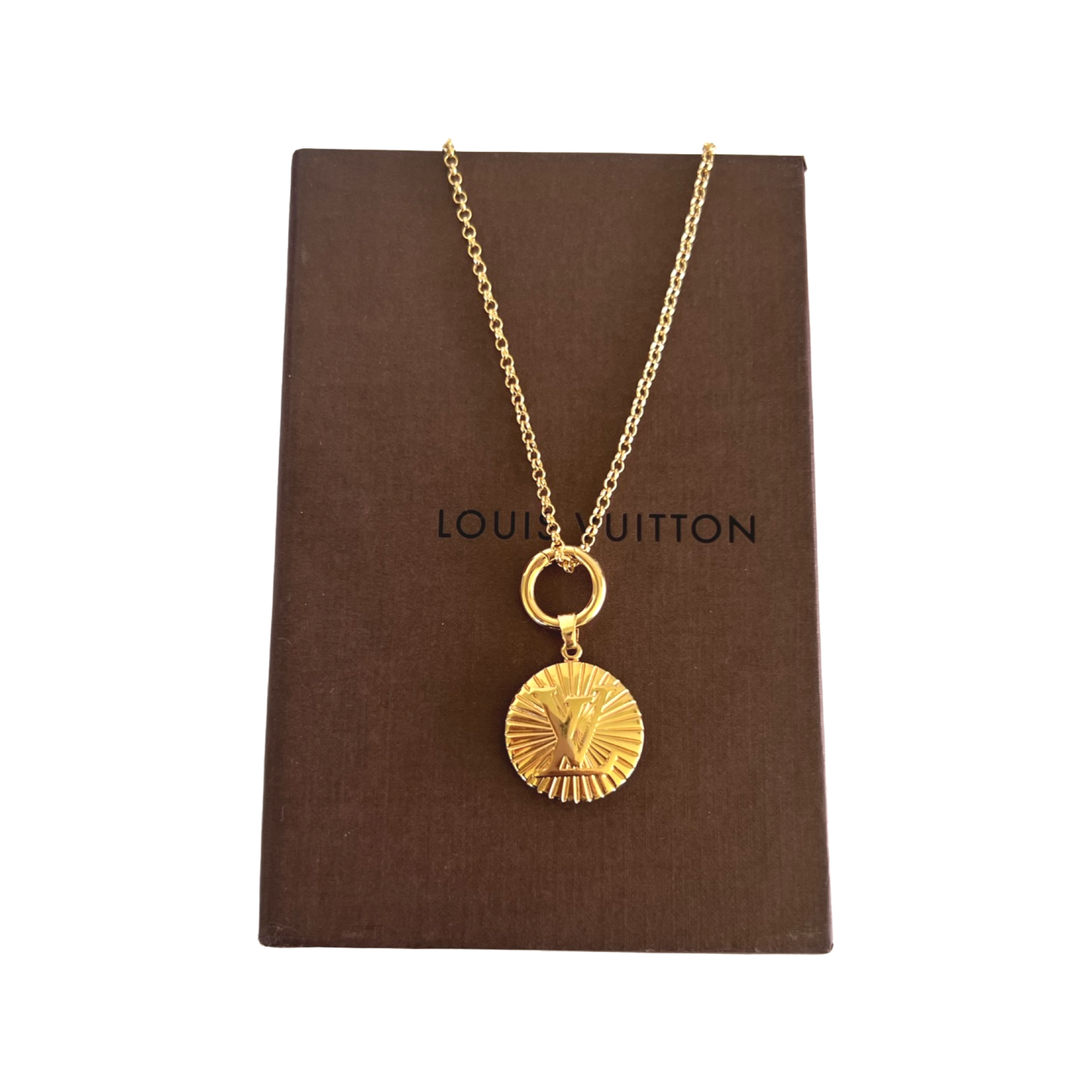 Repurposed LV Very Rare Gold Sunburst Necklace