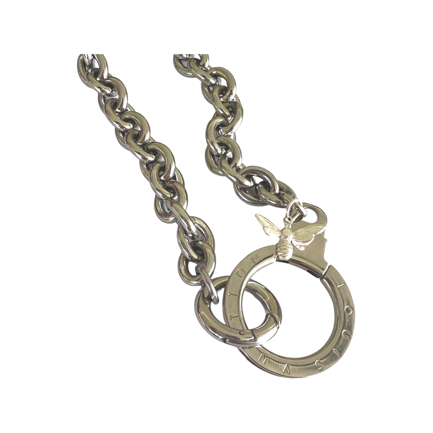 Repurposed LV Large Ring Necklace