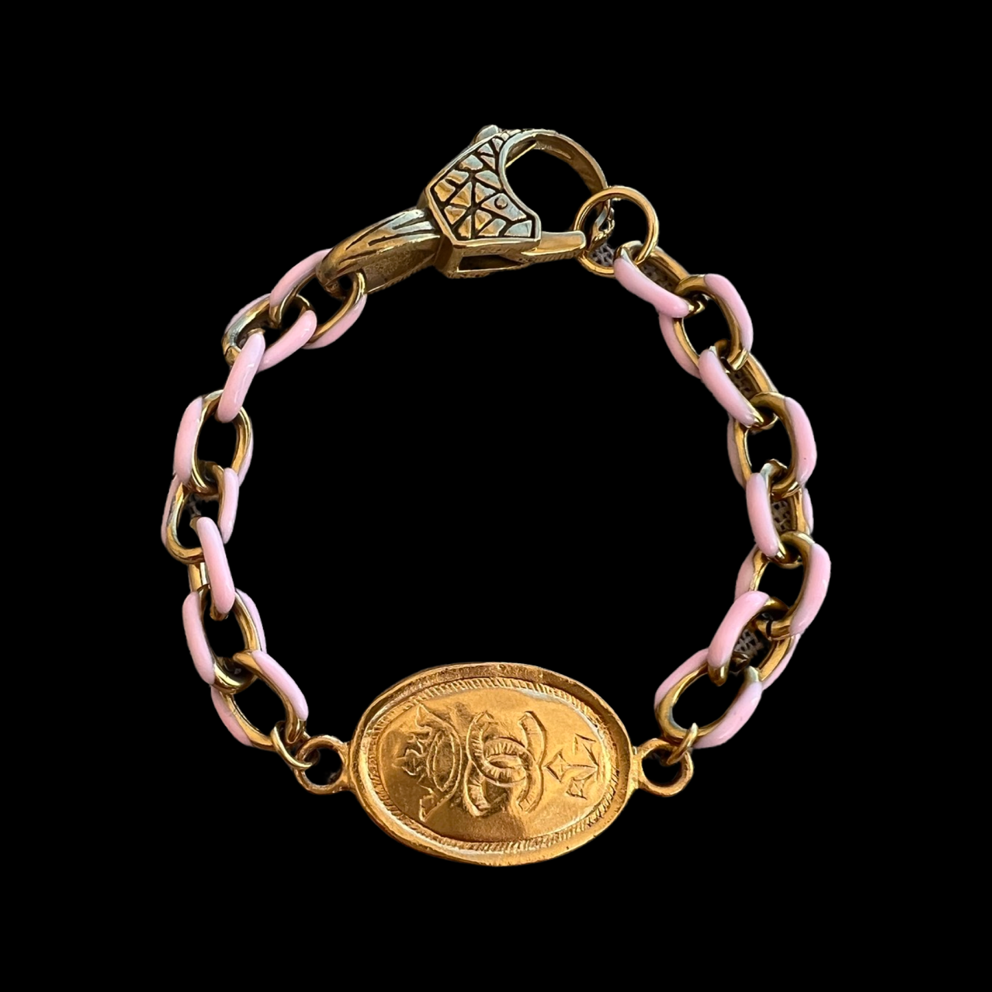 Repurposed CC Pink Crown Bracelet