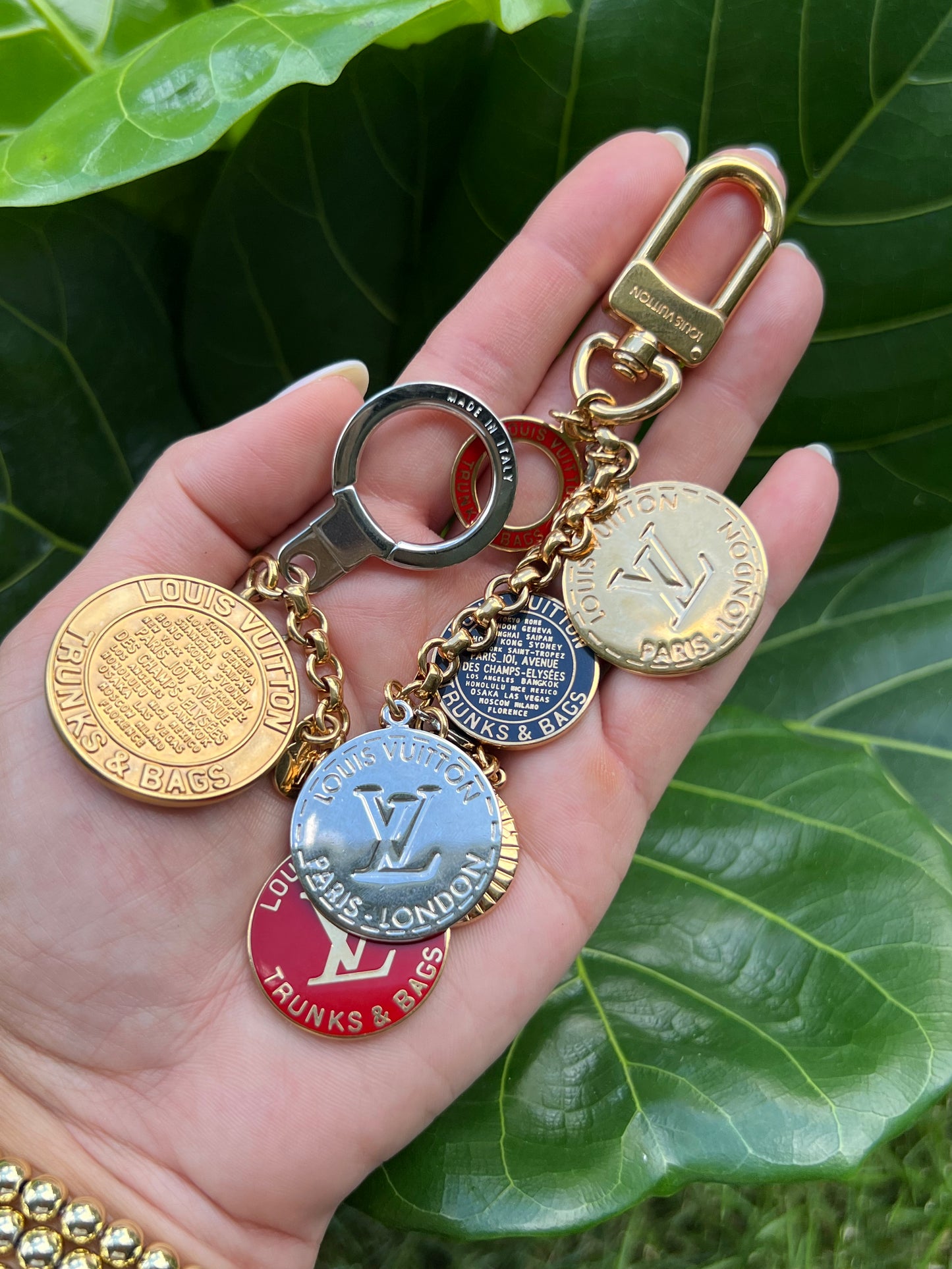 Repurposed LV Large Ring Necklace